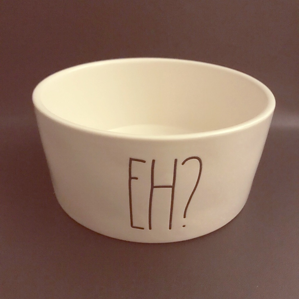 Rae Dunn Eh? Dog Bowl